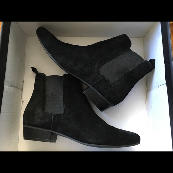 Design lab chelsea boots in black velvet - Picture 1 of 7